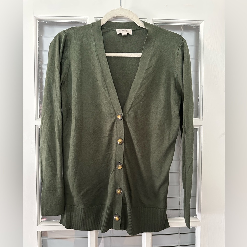 Ann Taylor Loft Outlet Women’s S Green Lightweight Cardigan | SKU 0922